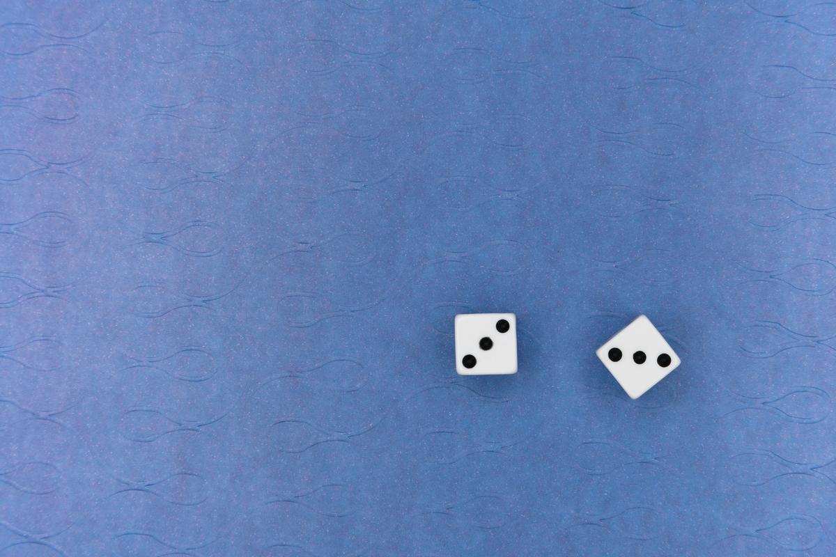 Dice on table