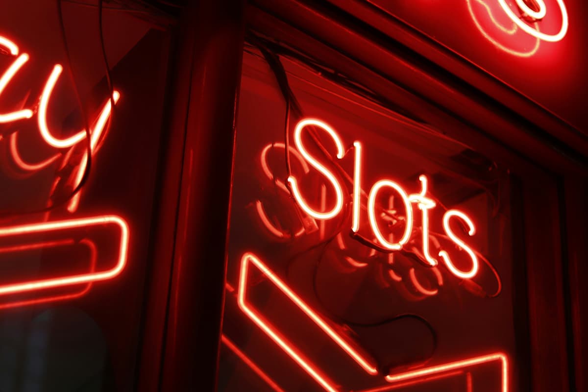 Slots neon sign